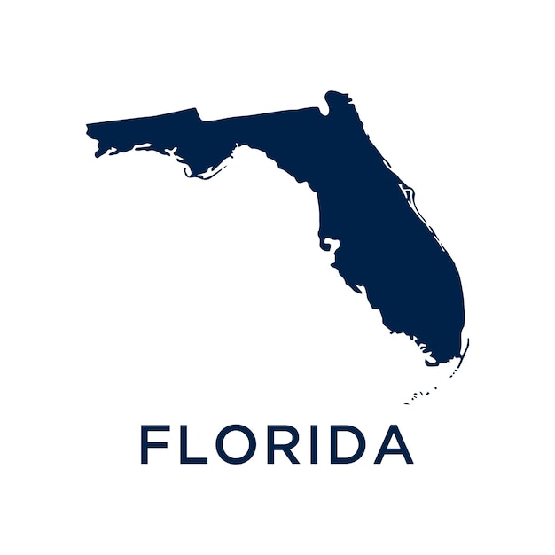 Florida united states of america usa map illustration