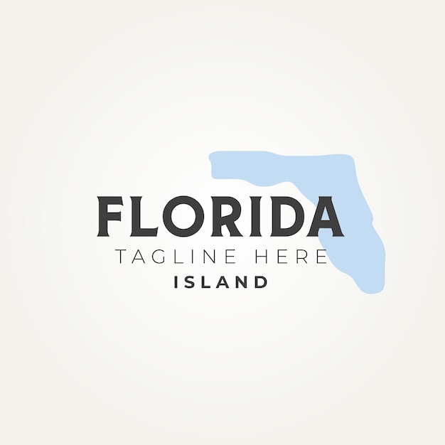 Vector florida usa map icon logo vector illustration design