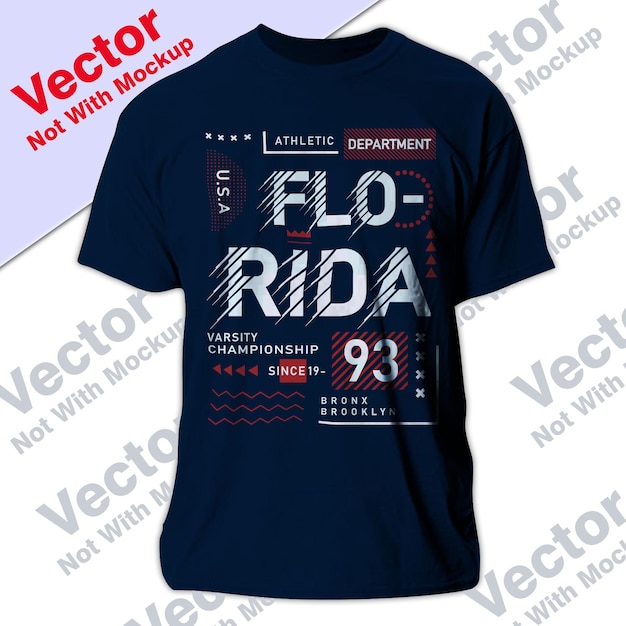 Florida usa typografie voor het bedrukken van t-shirts