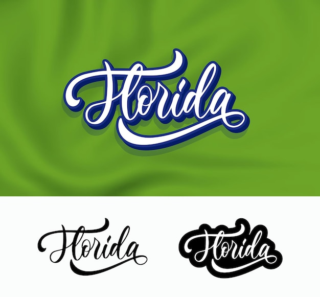 Florida vector hand belettering ontwerp modern typografie design