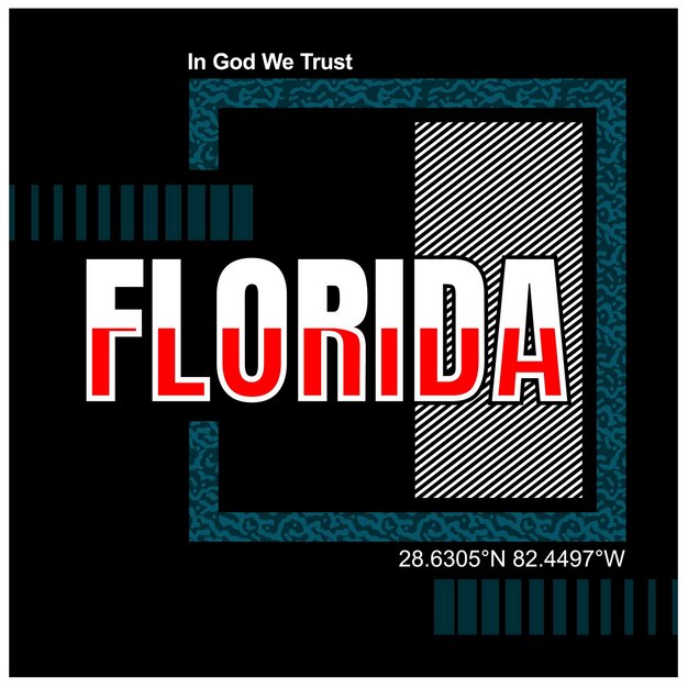 Florida Vintage typography design in vector illustration tshirt clothing and other uses