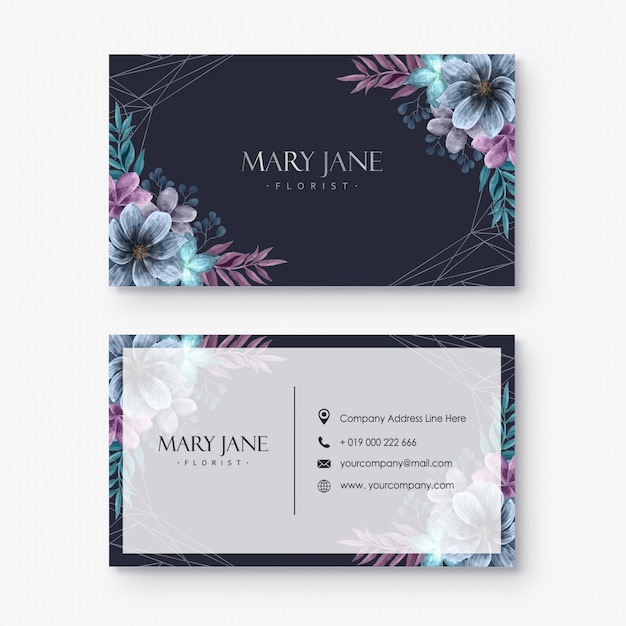 Florist business card template