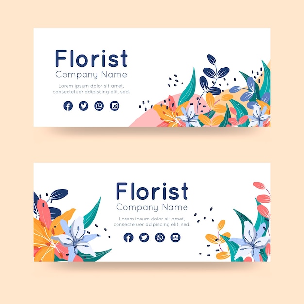 Florist company banners design