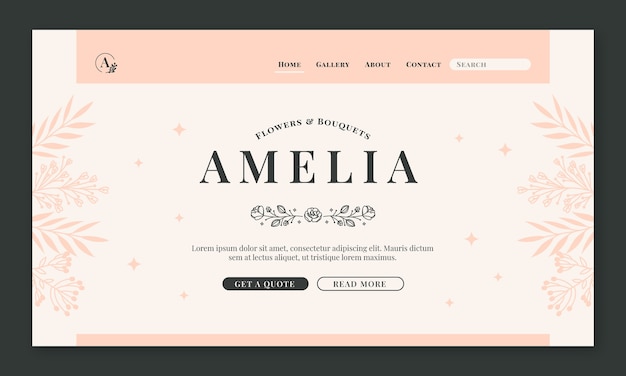 Florist landing page template