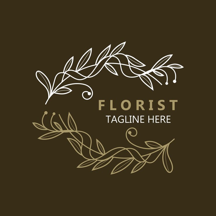 Vector florist logo beautiful floral leaf and flower vector art icon graphic decoration business wedding template