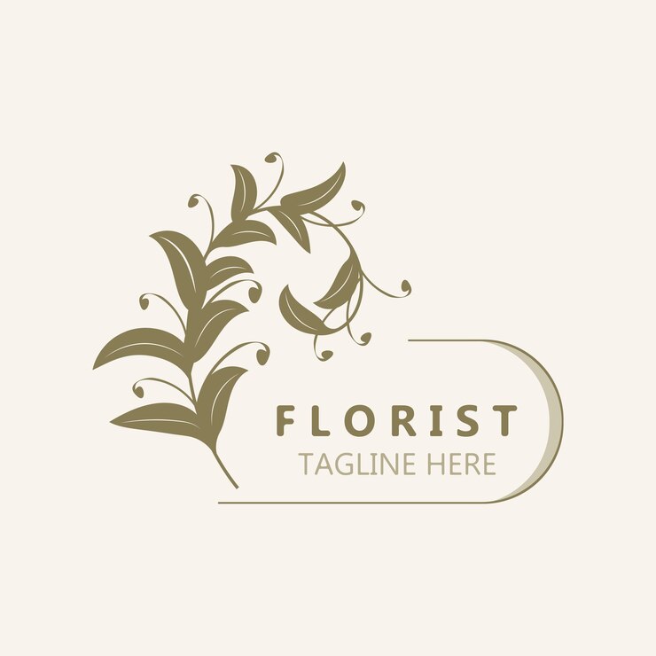 Vector florist logo beautiful floral leaf and flower vector art icon graphic decoration business wedding template