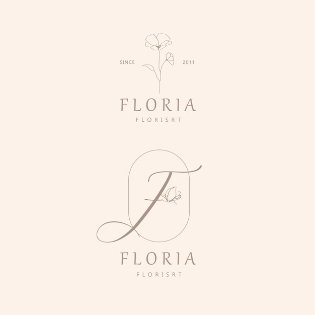 Vettore logo del fiorista