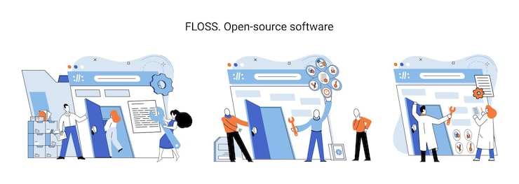 Vector floss open source software code of created program open available for viewing modification use of already created code to create new versions of programs to correct errors refinement of open program