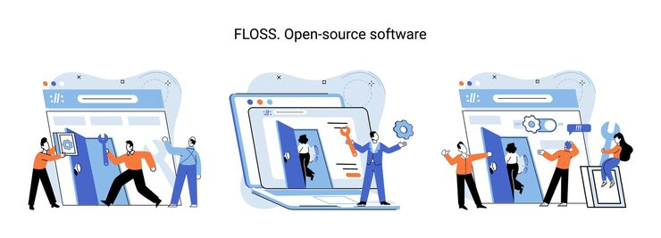 Vector floss open source software code of created program open available for viewing modification use of already created code to create new versions of programs to correct errors refinement of open program