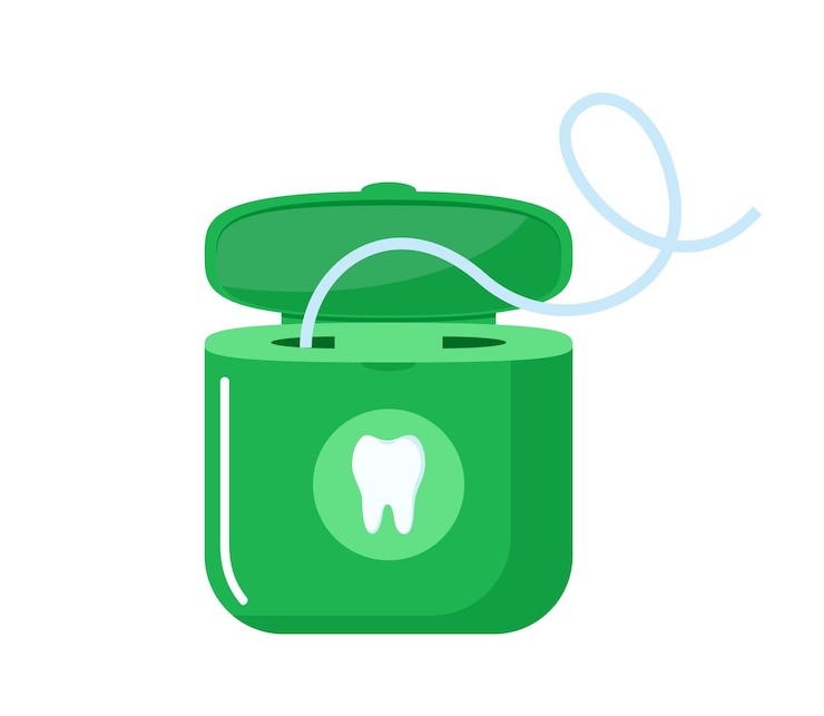 Vector floss toothpick dental floss medical and dentistry healthcare