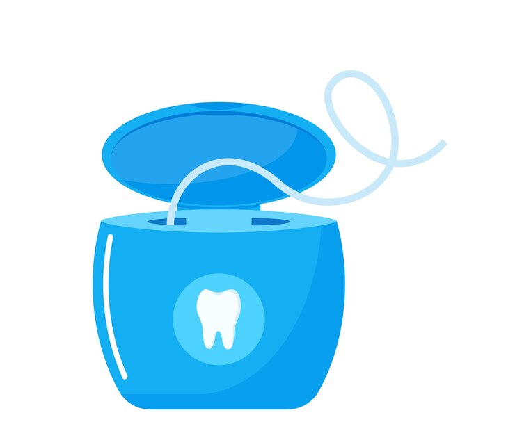Vector floss toothpick dental floss medical and dentistry healthcare