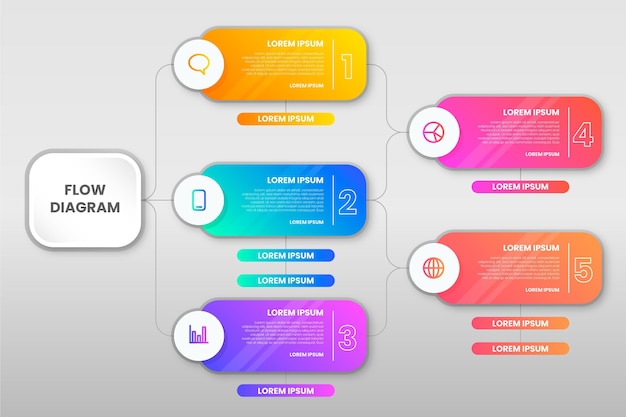 Flow diagram - infographic concept