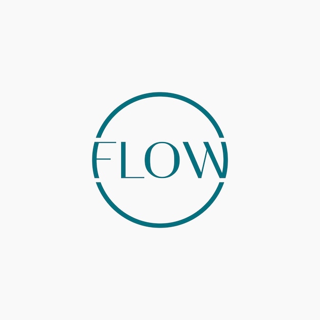 FLOW lettering woordmerk cirkel logo icoon teken symbool