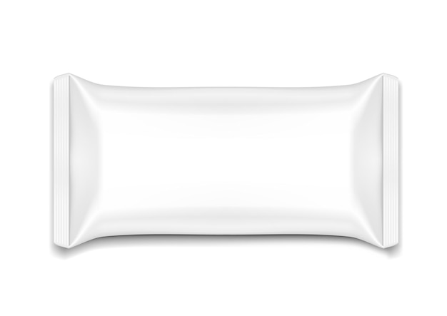 Vector flow pillow pack isolated on white background