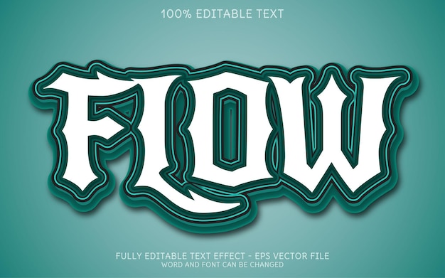 Flow text effect, editable text style