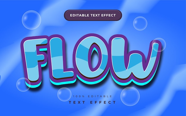 Текстовый эффект flow для иллюстратора