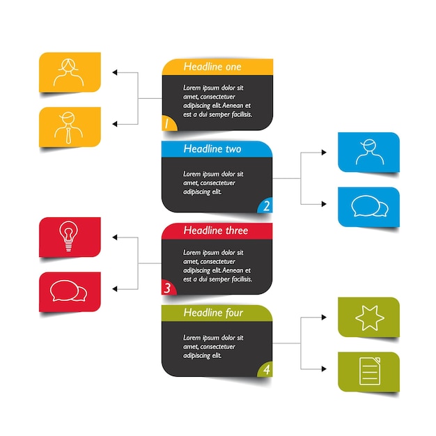 Schema del diagramma di flusso elemento infografico