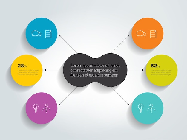 Schema del diagramma di flusso elemento infografico