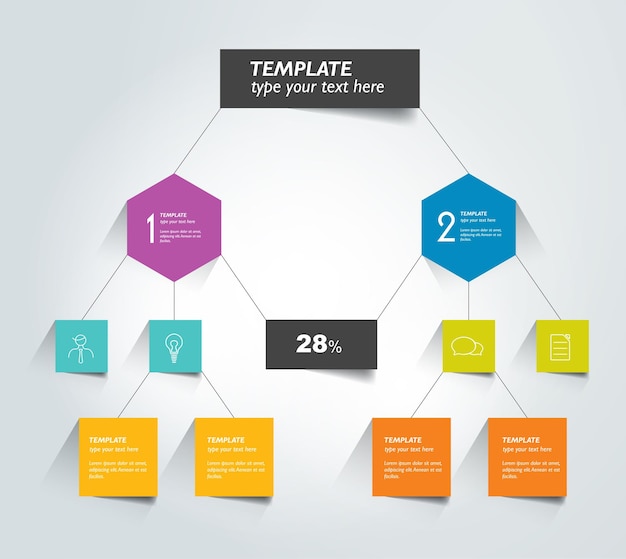 Schema del diagramma di flusso elemento infografico