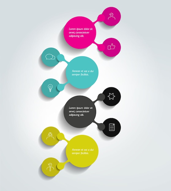 Schema del diagramma di flusso elemento infografico