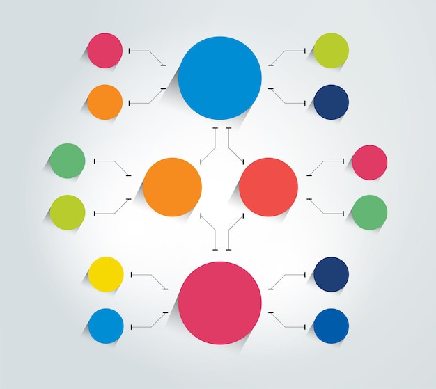 Flowchart diagram scheme Infographic element