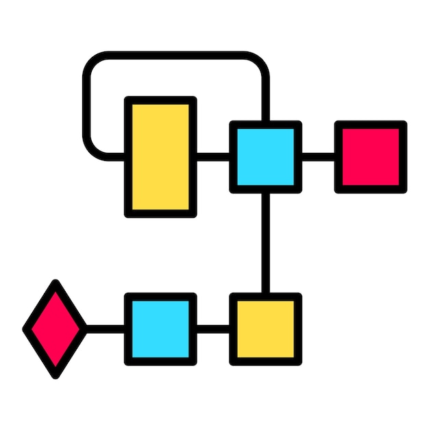 Vector flowchart flat illustration