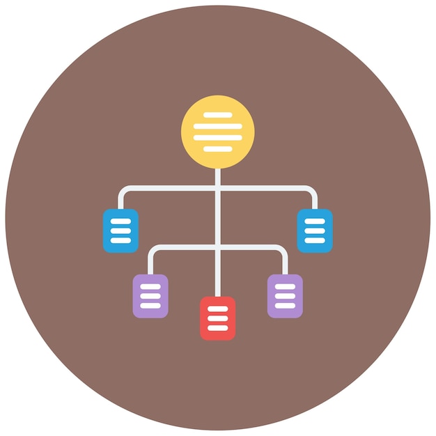 Vettore immagine vettoriale dell'icona del diagramma di flusso può essere utilizzata per ux e ui