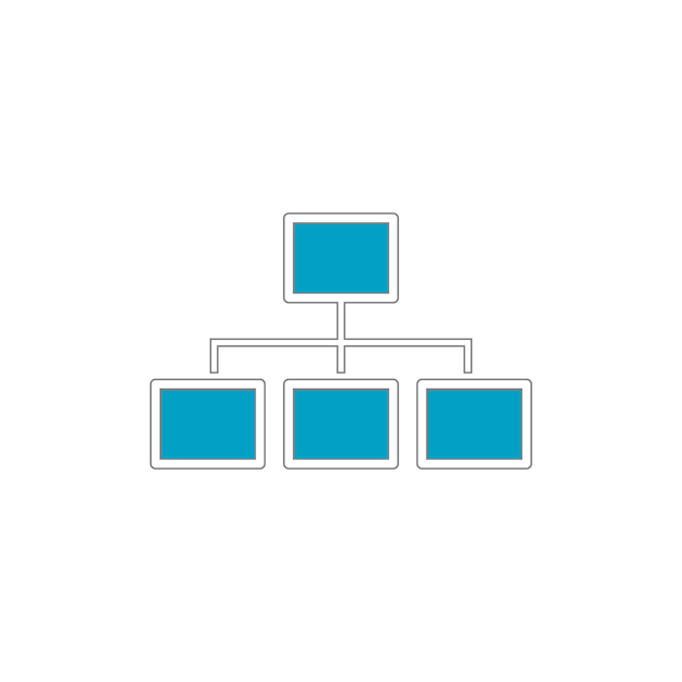 Diagramma di flusso di icone vettoriale web diagramma di simboli aziendali