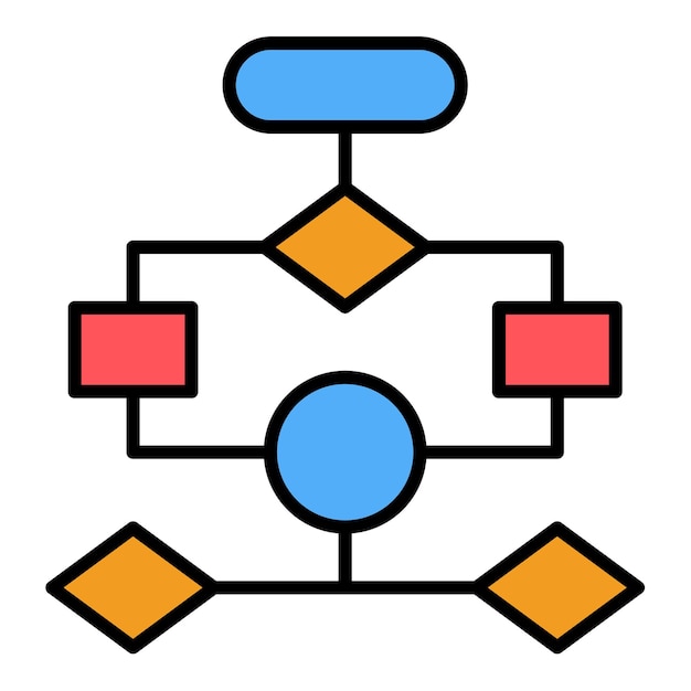 벡터 플로우차트 아이콘