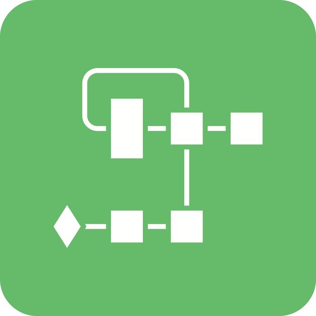 Vector flowchart icoon vector afbeelding kan worden gebruikt voor infographics