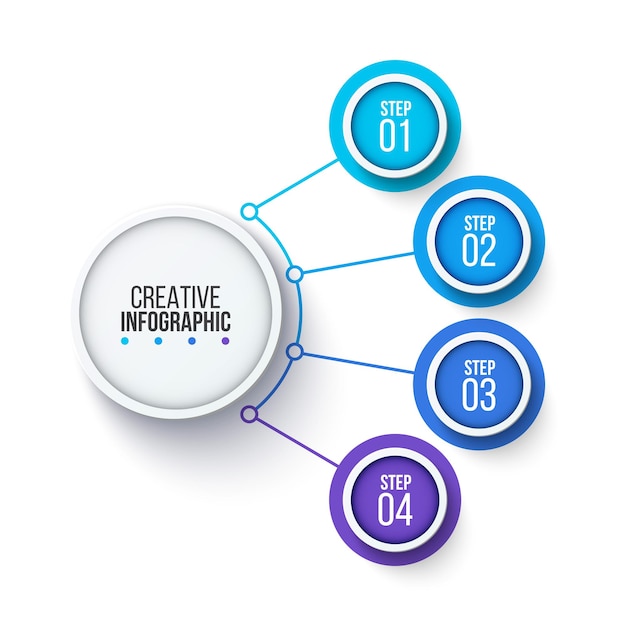 Vector flowchart infographic with 4 steps options parts or processes