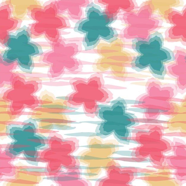 Vector flower abstrack water color with teksture background