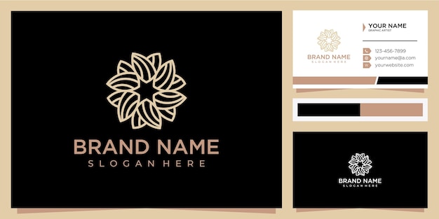 Flower abstract logo design inspiration