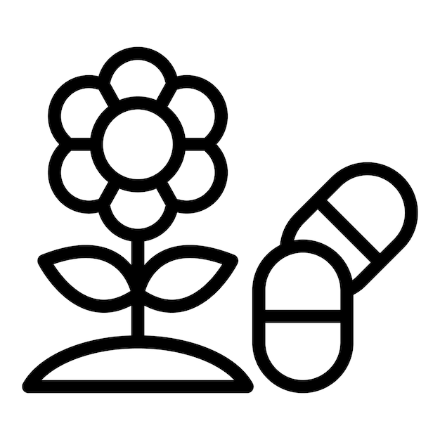 Flower allergy icon outline flower allergy vector icon for web design isolated on white background