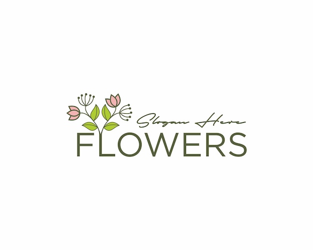 Flower alphabet capital letters vector logo