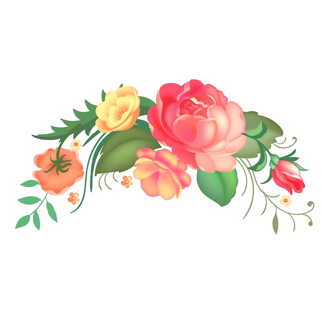 Flower arrangement.  illustration