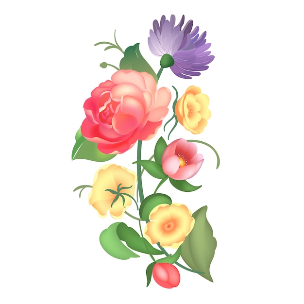 Flower arrangement.  illustration