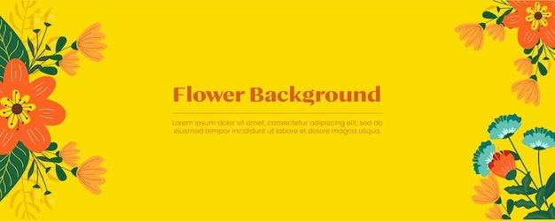 Flower background design flower banner template design