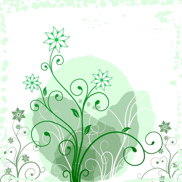 Flower background in grunge style