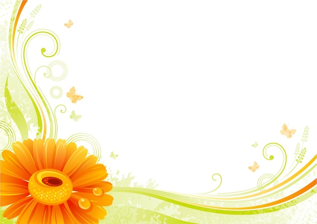 Цветочный фон вектор цветочные весенние или летние угловые рамки на белом