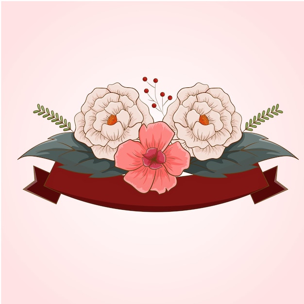 Vector flower banner