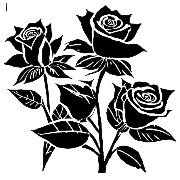 Vector flower black and white or line art or flower coloring page