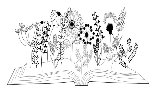 Flower book book with flowers