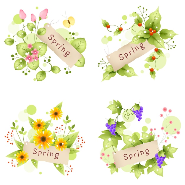 Vector flower border clipart and vector