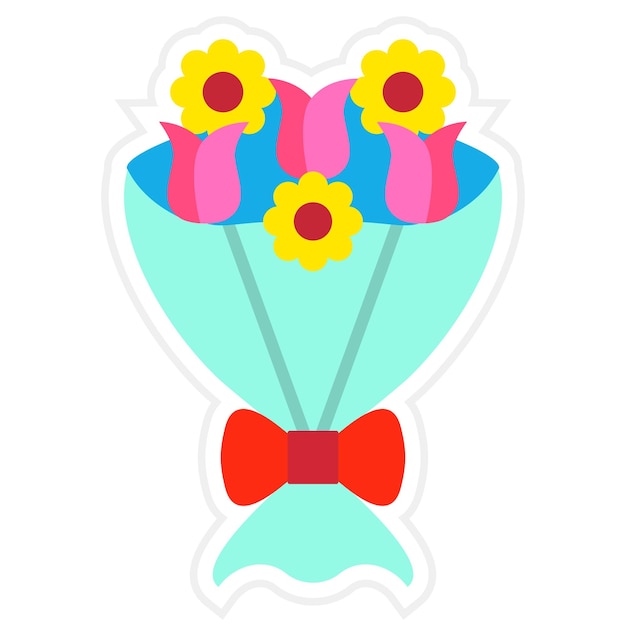 Vector flower bouquet icon