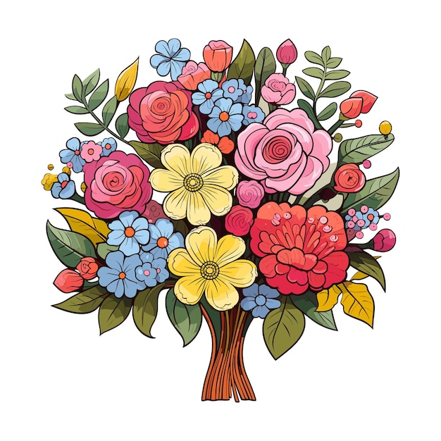 Vector flower bouquet vector