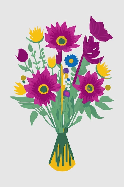 Vector flower bouquet vector