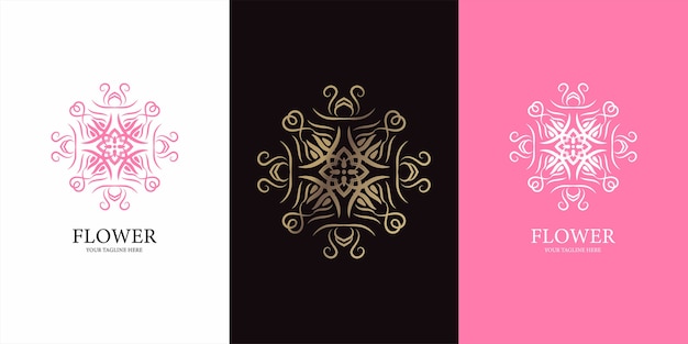 Flower, boutique or ornament logo template design.