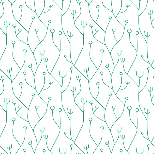 Flower branch seamless pattern minimalist concept