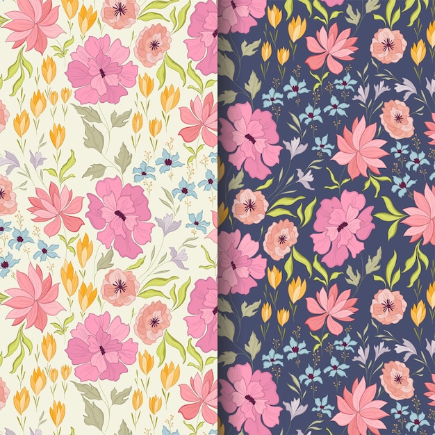 Vector flower bunch garden pattern